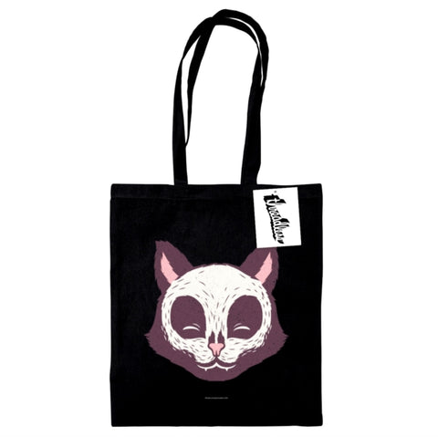 Tobe Fonseca (Cat Skull Face) Black Tote Bag