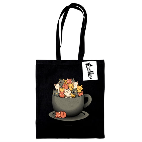 Tobe Fonseca (Kitten Latte) Black Tote Bag