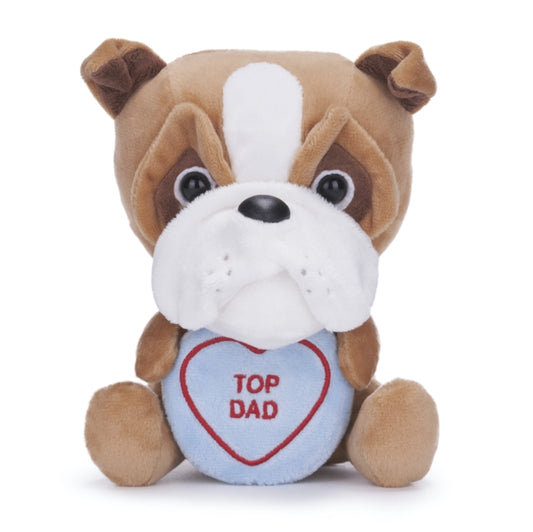 Book cover of: Love Hearts 7" Top Dad Bulldog Plush Gift