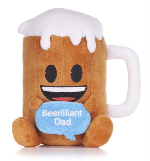 Book cover of: 8" Emoji Beer-Illiant Dad Plush Gift