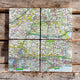 Book cover of: OS Map Ceramic Four Coaster Set - South Downs National Park