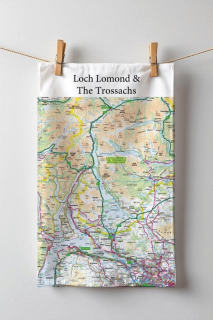 Book cover of: OS Map Tea-towel - Loch Lomond and The Trossachs National Park
