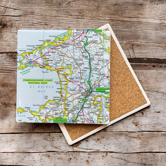 Book cover of: OS Map Ceramic Single Coaster - Pembrokeshire Coast National Park