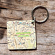 Book cover of: OS Map Wooden Square Key-ring - North York Moors National Park