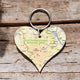 Book cover of: OS Map Wooden Heart Key-ring - Northumberland National Park