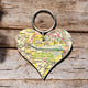 Book cover of: OS Map Wooden Heart Key-ring - The Broads