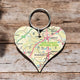Book cover of: OS Map Wooden Heart Key-ring - New Forest National Park
