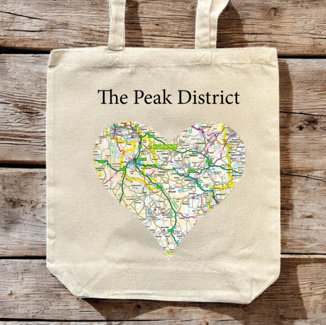 Book cover of: OS Map Premium Canvas Tote Bag - Peak District National Park