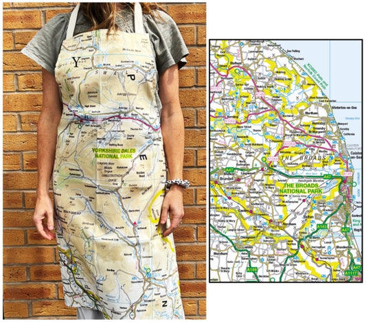 Book cover of: OS Map Adult Apron - The Broads