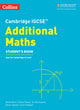 Book cover of: Cambridge IGCSE™ Additional Maths Student’s Book. By: Su Nicholson