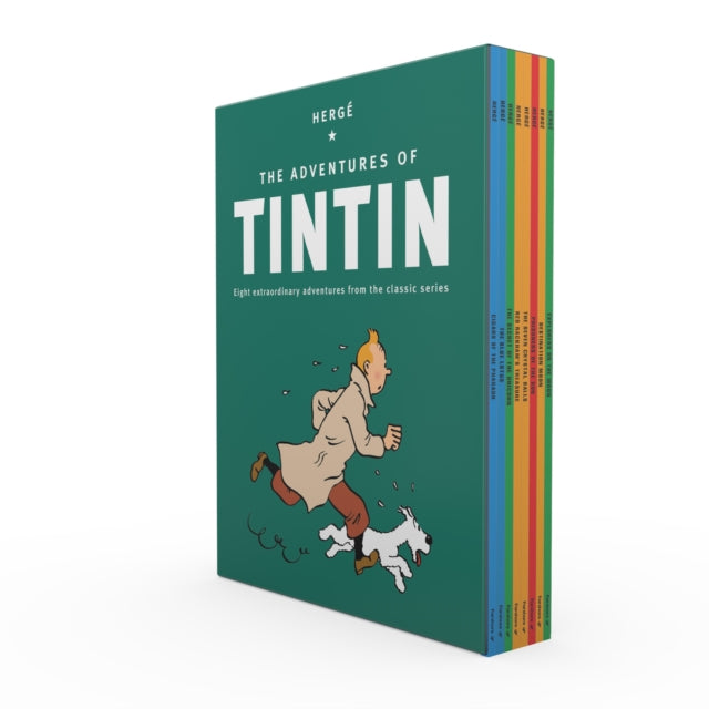 Book cover of: Adventures of Tintin: 8 Title Paperback Boxed Set. By: Hergé