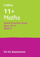 Book cover of: 11+ Maths Quick Practice Tests Age 10-11 (Year 6) Book 2. By: Collins 11+