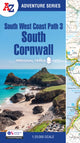 Book cover of: South West Coast Path 3 – South Cornwall. By: A-Z Maps
