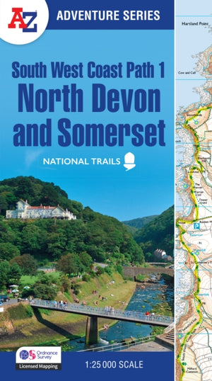South West Coast Path 1 – North Devon & Somerset, With Ordnance Survey Mapping