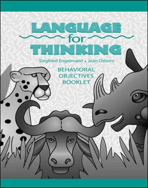 Language for Thinking Grades 1-3, Behavioral Objectives Book