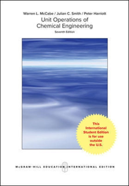 Book cover of: Unit Operations of Chemical Engineering (Int'l Ed). By: Warren L. McCabe