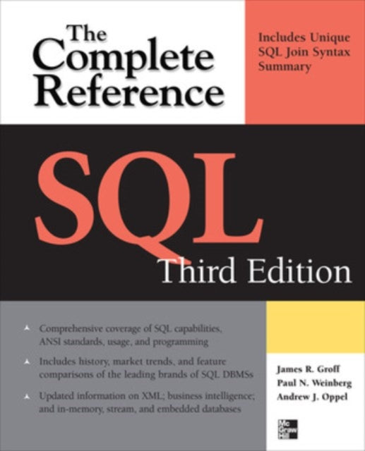 Book cover of: SQL The Complete Reference. By: Paul N. Weinberg