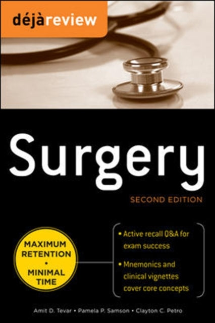 Book cover of: Deja Review Surgery. By: Amit D. Tevar