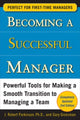 Book cover of: Becoming a Successful Manager, Second Edition. By: J. Robert Parkinson
