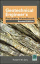 Book cover of: Geotechnical Engineers Portable Handbook, Second Edition. By: Robert W. Day