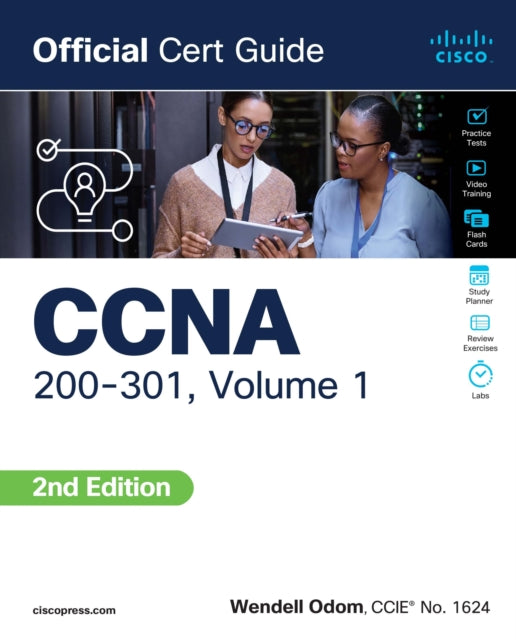Book cover of: CCNA 200-301 Official Cert Guide, Volume 1. By: ODOM, WENDELL