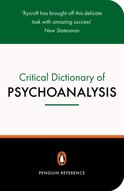 Book cover of: Critical Dictionary of Psychoanalysis. By: Charles Rycroft