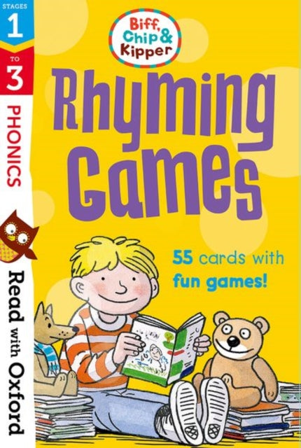Book cover of: Read with Oxford: Stages 1-3: Biff, Chip and Kipper: Rhyming Games Flashcards. By: Roderick Hunt