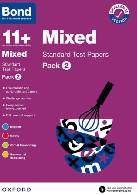 Book cover of: Bond 11+: Mixed Standard Test Papers: Pack 2 (for GL Assessment & other 11 plus exams)