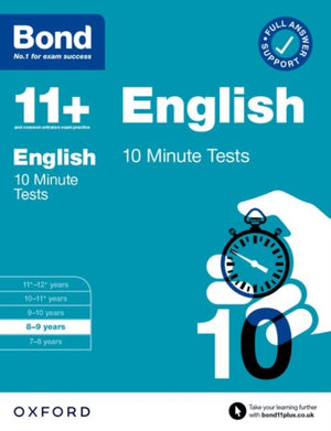 Bond 11+ English 10 Minute Tests with Answer Support 8-9 years (for GL Assessment & other 11 plus exams)