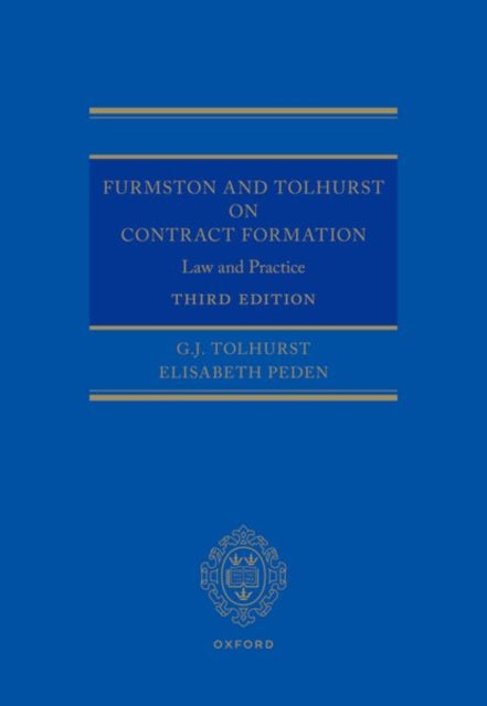 Book cover of: Furmston and Tolhurst on Contract Formation. By: G. J. Tolhurst