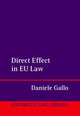 Book cover of: Direct Effect in EU Law. By: Daniele Gallo