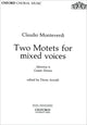 Book cover of: Two Motets for mixed voices