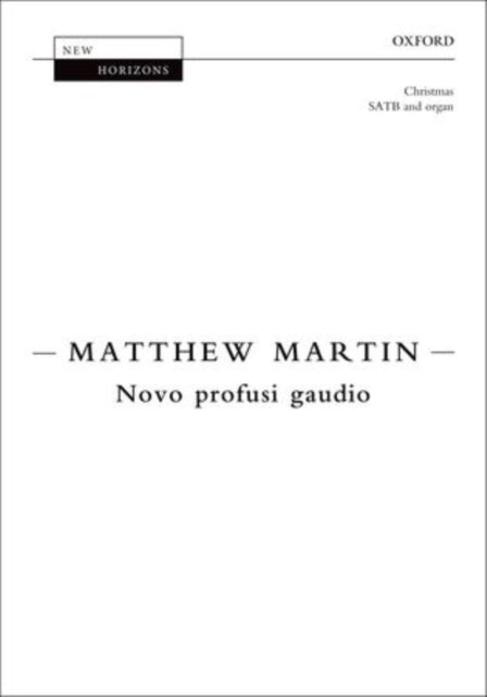 Book cover of: Novo profusi gaudio