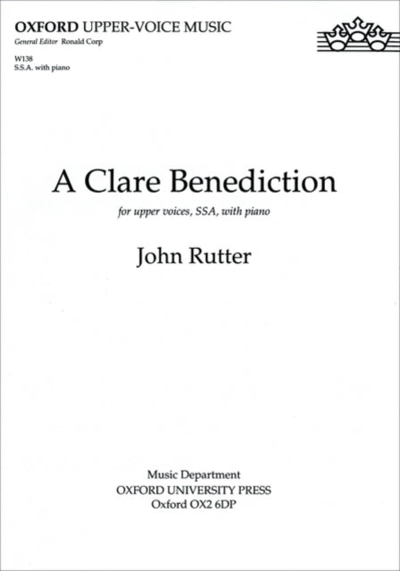 Book cover of: Clare Benediction