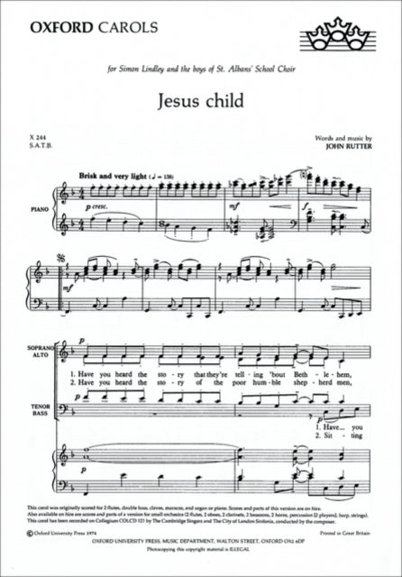 Book cover of: Jesus Child