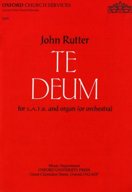 Book cover of: Te Deum. By: John Rutter