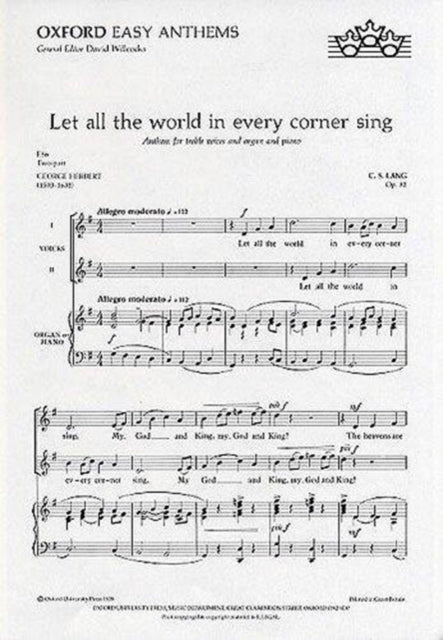 Book cover of: Let all the world in every corner sing