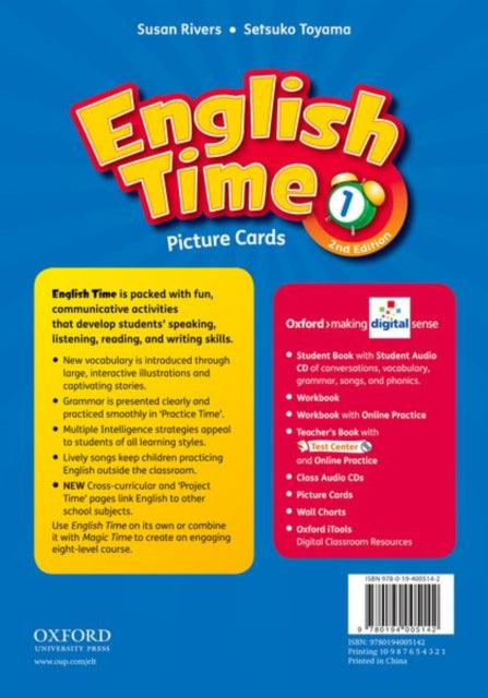 Book cover of: English Time: 1: Picture Cards. By: Susan Rivers
