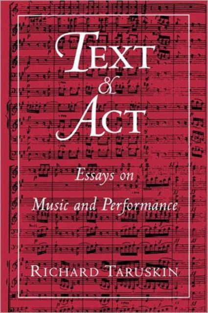 Book cover of: Text and Act