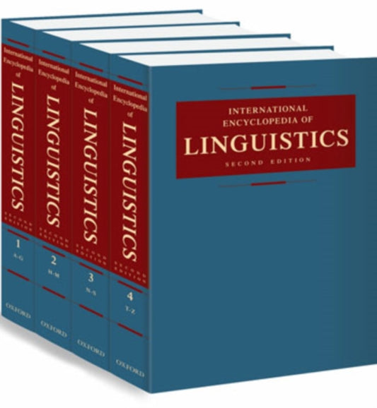 Book cover of: International Encyclopedia of Linguistics. By: William J. Frawley