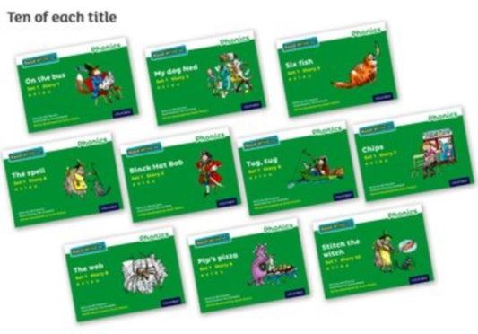 Book cover of: Read Write Inc. Phonics: Green Set 1 Core Storybooks (Pack of 100). By: Gill Munton