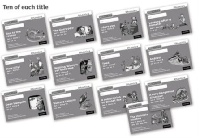 Book cover of: Read Write Inc. Phonics: Grey Set 7 Core Black & White Storybooks (Pack of 130). By: Gill Munton
