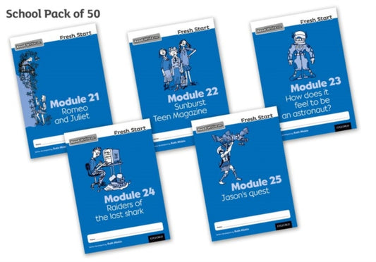 Book cover of: Read Write Inc. Fresh Start: Modules 21-25 - School Pack of 50. By: Ruth Miskin