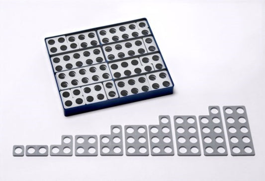 Book cover of: Numicon: Box of 80 Numicon Shapes (Grey). By: Oxford Editor