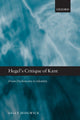 Book cover of: Hegel's Critique of Kant. By: Sally Sedgwick