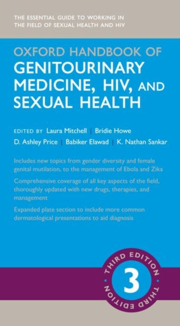 Book cover of: Oxford Handbook of Genitourinary Medicine, HIV, and Sexual Health. By: Laura Mitchell