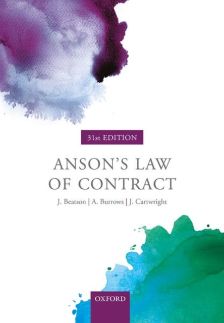 Book cover of: Anson's Law of Contract. By: Jack Beatson FBA