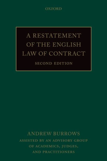 Book cover of: Restatement of the English Law of Contract. By: Andrew Burrows