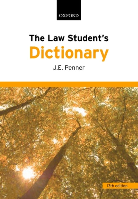 Book cover of: Law Student's Dictionary. By: J. E. Penner