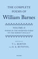 Book cover of: Complete Poems of William Barnes. By: T. L. Burton